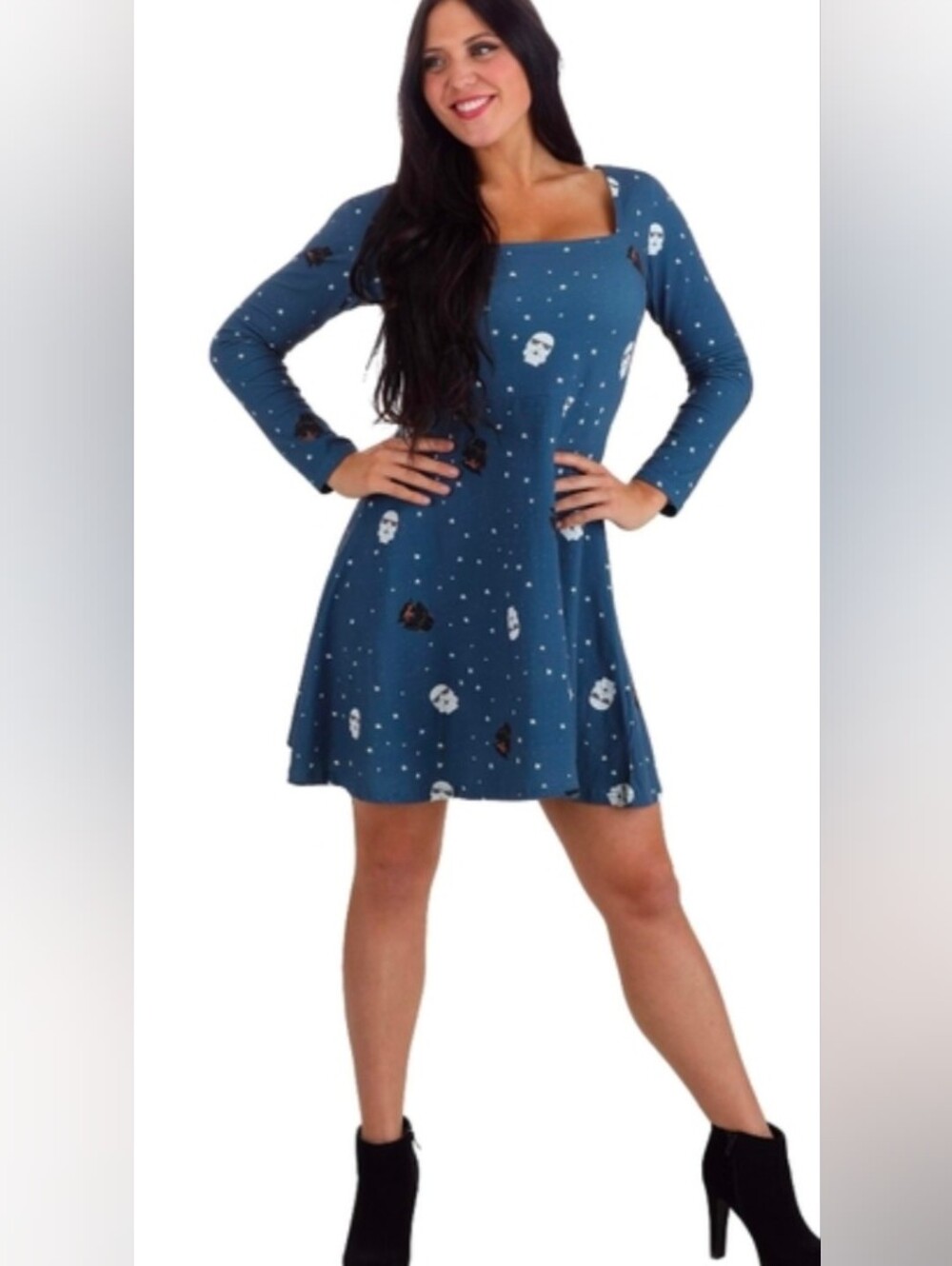Cakeworthy Star Wars Print Long-Sleeve Women's Dress